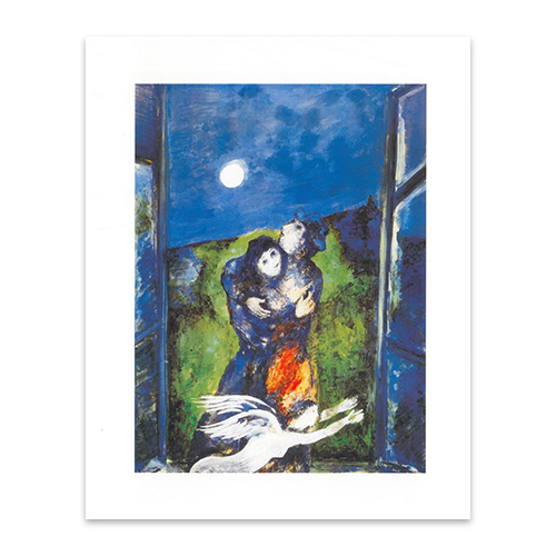 アートポスター シャガール Lovers in the Moonlight (ny623)
