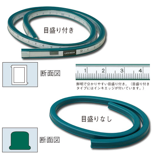ウチダ 自在曲線定規