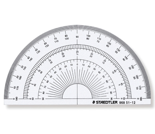 ステッドラー 半円分度器12cm